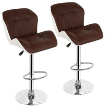 Load image into Gallery viewer, 2pcs Modern Bar Chair Fashion Tank Style Bar Stool Kitchen &amp; Bar Adjustable High Barstool Soft PU Leather for Home Funiture HWC