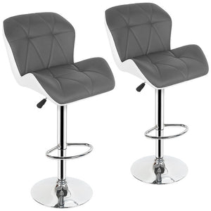 2pcs Modern Bar Chair Fashion Tank Style Bar Stool Kitchen & Bar Adjustable High Barstool Soft PU Leather for Home Funiture HWC