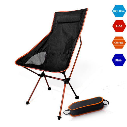 Portable Moon Chair Lightweight Fishing Camping BBQ Chairs Folding Extended Hiking Seat Garden Ultralight Office Home Furniture