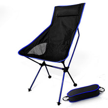 Load image into Gallery viewer, Portable Moon Chair Lightweight Fishing Camping BBQ Chairs Folding Extended Hiking Seat Garden Ultralight Office Home Furniture