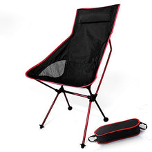 Load image into Gallery viewer, Portable Moon Chair Lightweight Fishing Camping BBQ Chairs Folding Extended Hiking Seat Garden Ultralight Office Home Furniture